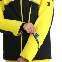 Ski Jassen|Wintersport-Spyder Leader winterjas heren acid yellow