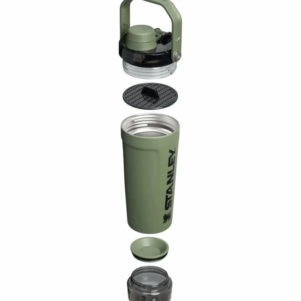 Drinkflessen-Stanley PMI Active Shaker thermosbeker 600 ml dried pine