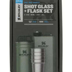 Drinkflessen-Stanley PMI  Adventure Shotglass Classic drinkfles  set hammertone green