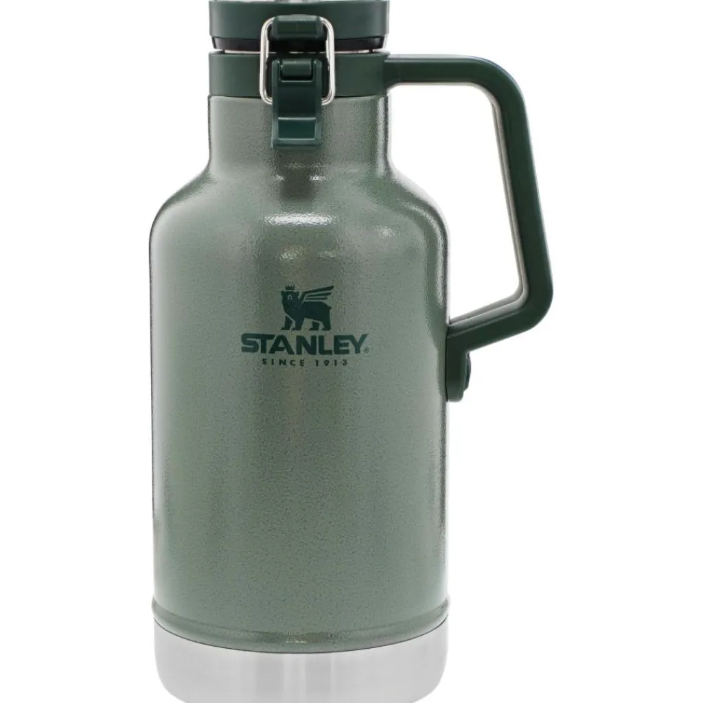 Drinkflessen-Stanley PMI Classic Easy Pour Growler thermosfles 1,9 liter hammertone green