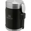 Lunchboxen & Bekers-Stanley PMI  Classic Legendary +spork lunchpot 400 ml  matte black pebble