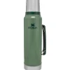 Stanley PMI  Classic Vacuüm thermosfles 1 liter hammertone green< Drinkflessen