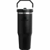 Stanley PMI  Iceflow Flip Straw Tumbler thermosbeker 890 ml  black 2.0< Drinkflessen