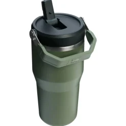 Drinkflessen-Stanley PMI  Iceflow Flip Straw Tumbler thermosbeker 590 ml dried pine