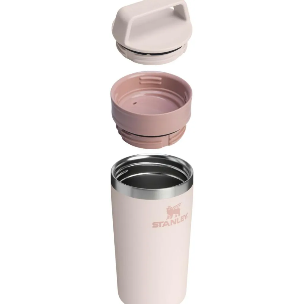Drinkflessen-Stanley PMI The Café To Go Travel thermosbeker 350 ml rose quartz