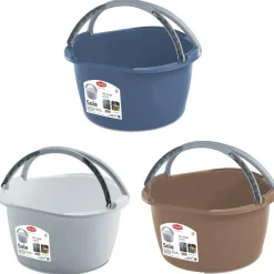 Emmers & Bakken-Stefanplast Ronde afwasteil met hengsels 16 liter assorti