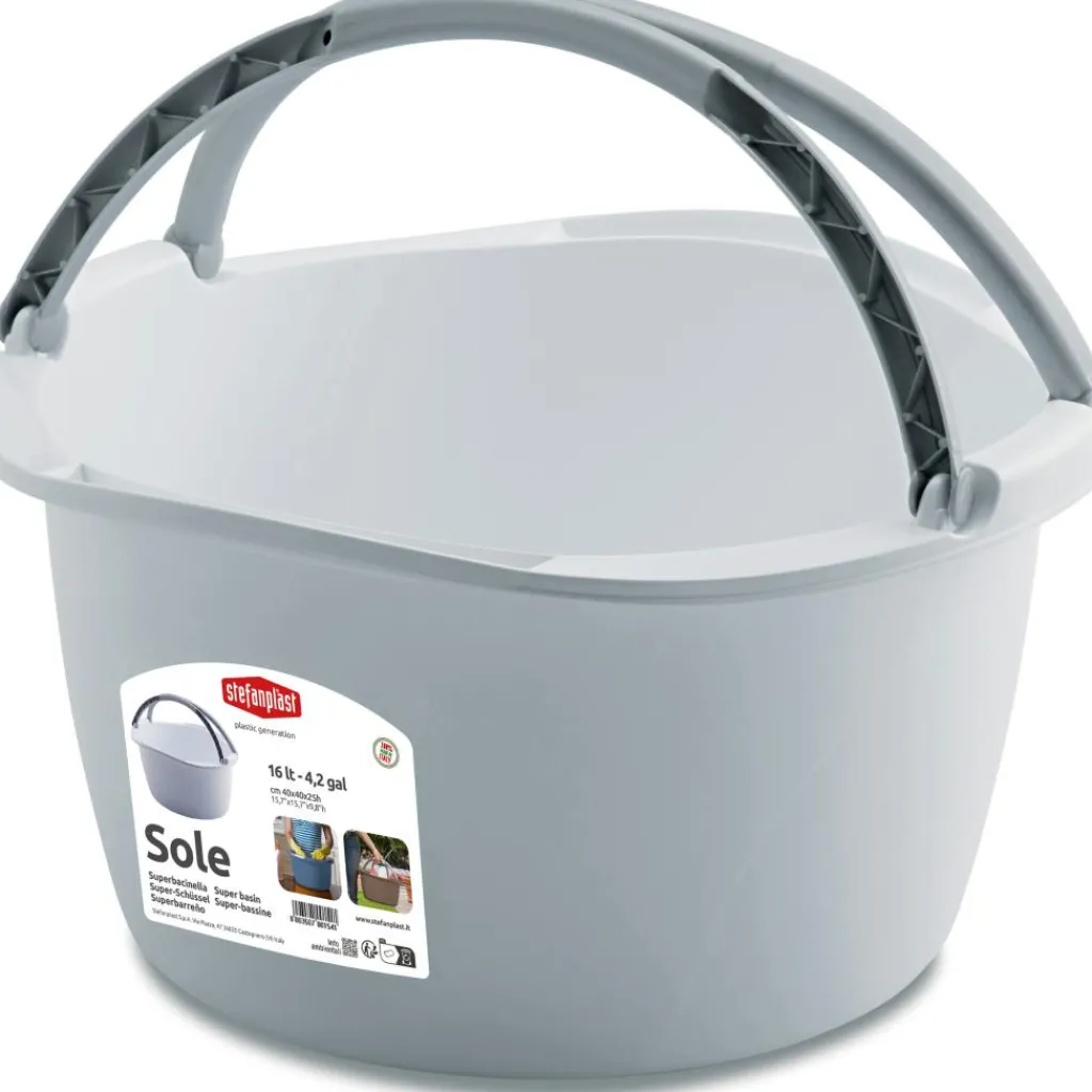 Emmers & Bakken-Stefanplast Ronde afwasteil met hengsels 16 liter assorti