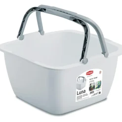 Stefanplast Vierkante afwasteil met hengsels 18,5 liter assorti< Emmers & Bakken