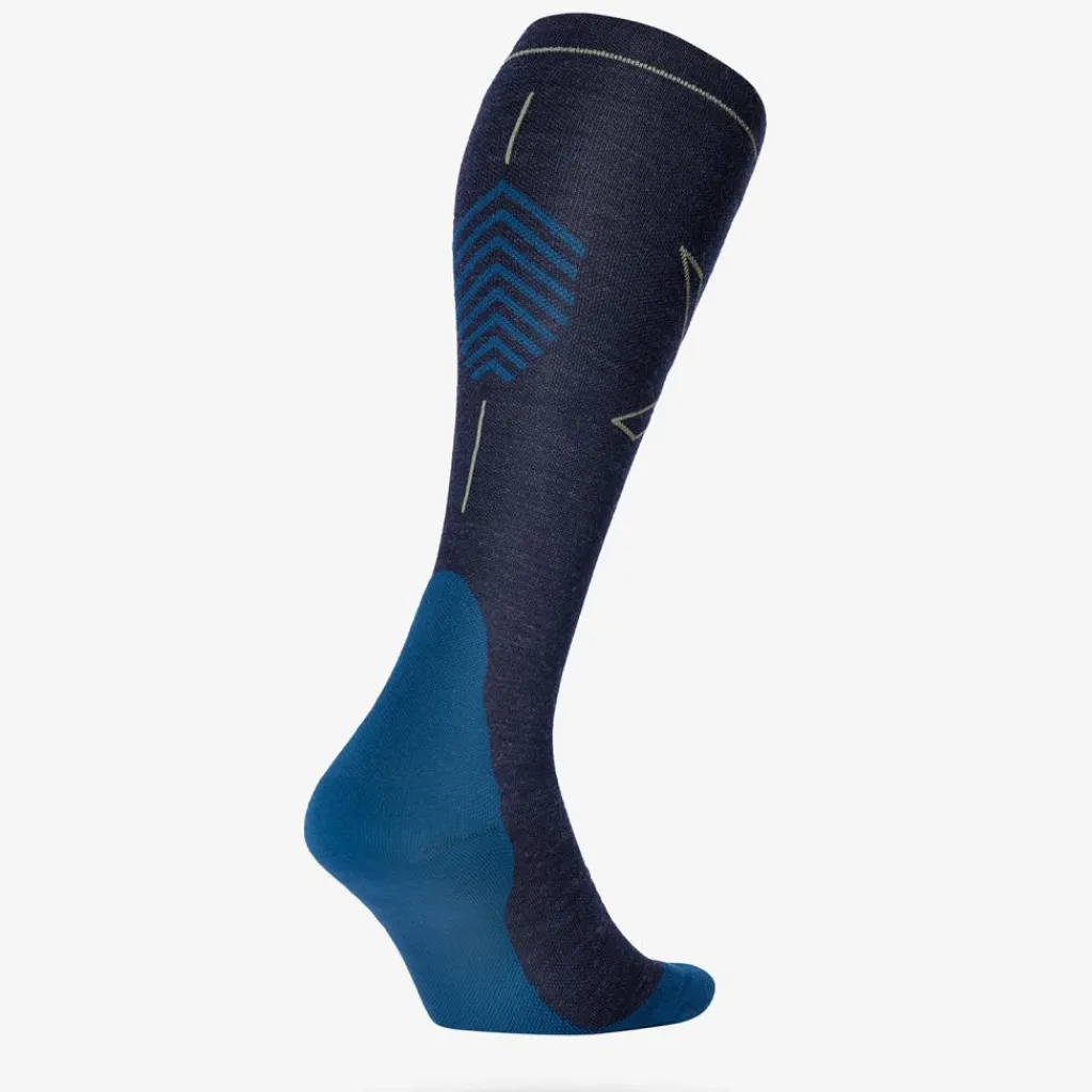 Wandelsokken|Wandelsokken-STOX Energy Socks Merino Hiking wandel compressiesokken heren dark blue olive