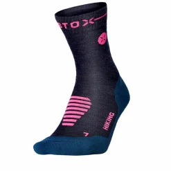 Wandelsokken|Wandelsokken-STOX Energy Socks Merino Hiking wandel compressiesokken dames dark blue pink