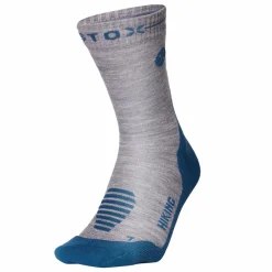 Wandelsokken|Wandelsokken-STOX Energy Socks Merino Hiking wandel compressiesokken heren silver grey teal