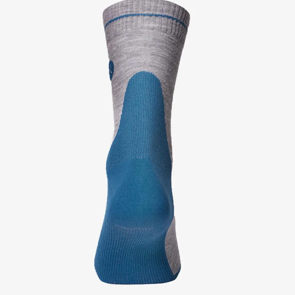 Wandelsokken|Wandelsokken-STOX Energy Socks Merino Hiking wandel compressiesokken heren silver grey teal