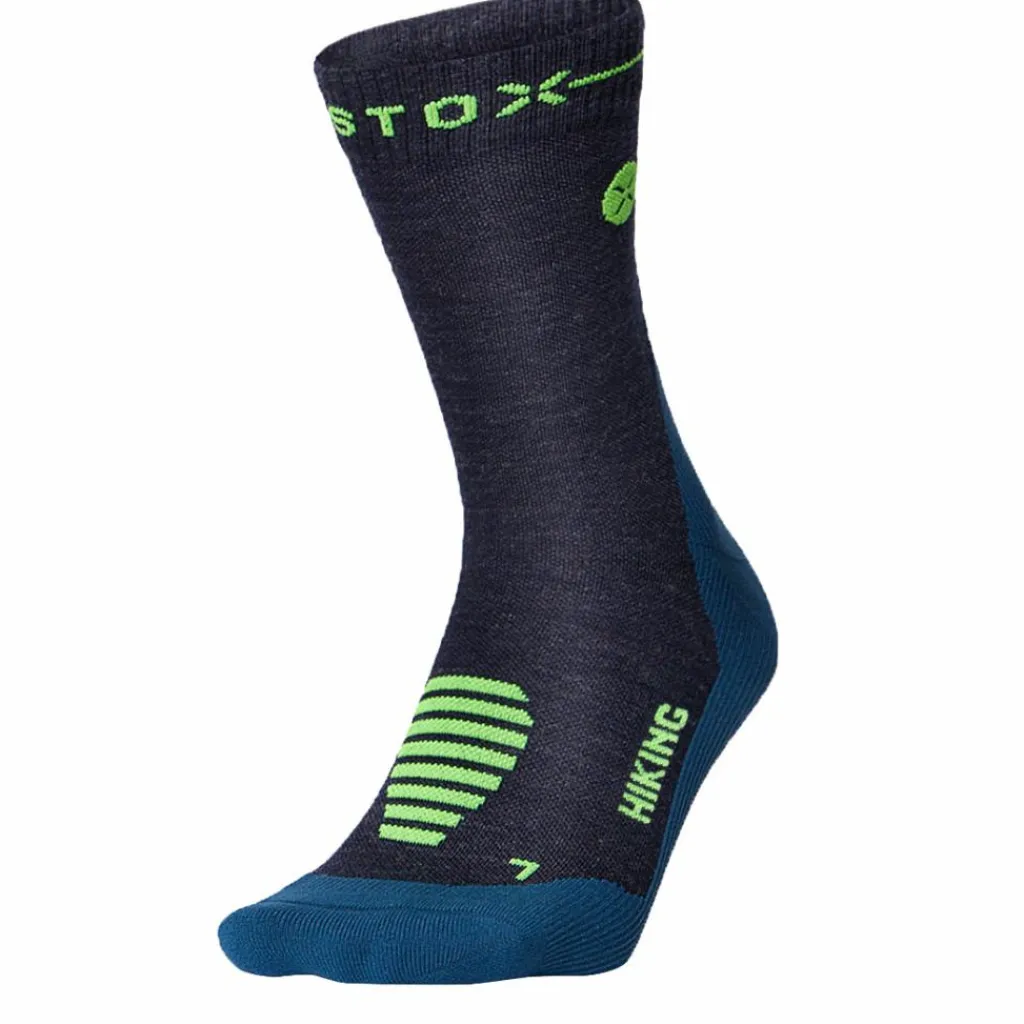 STOX Energy Socks Merino Hiking wandel compressiesokken heren dark blue green< Wandelsokken|Wandelsokken