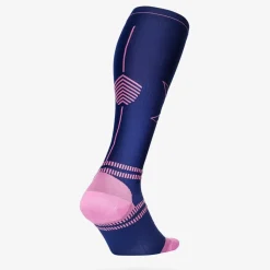 STOX Energy Socks  Sports hardloop compressiesokken dames dark blue pink< Hardloopkleding