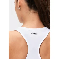 Stronger Airy Racerback tanktop dames white - M< Sportshirt