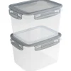 Vershouddozen-Sunware Club Cuisine vershouddoos 1,9 liter transparant  grijs 2-pack