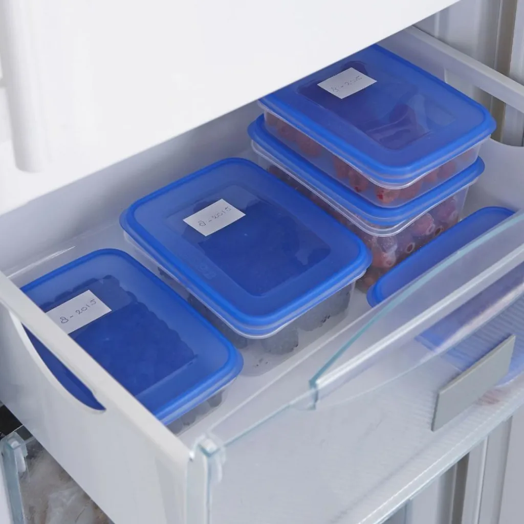 Sunware Club Cuisine vershouddoos 700 ml transparant blauw 3-pack< Vershouddozen