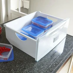 Sunware Club Cuisine vershouddoos 700 ml transparant blauw 3-pack< Vershouddozen