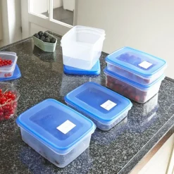 Sunware Club Cuisine vershouddoos 700 ml transparant blauw 3-pack< Vershouddozen