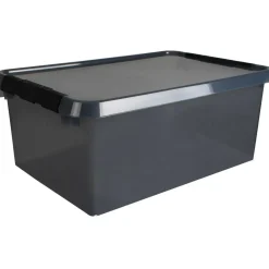 Sunware Comfort line opbergbox 45 liter transparant grijs zwart< Opbergboxen & Kratten