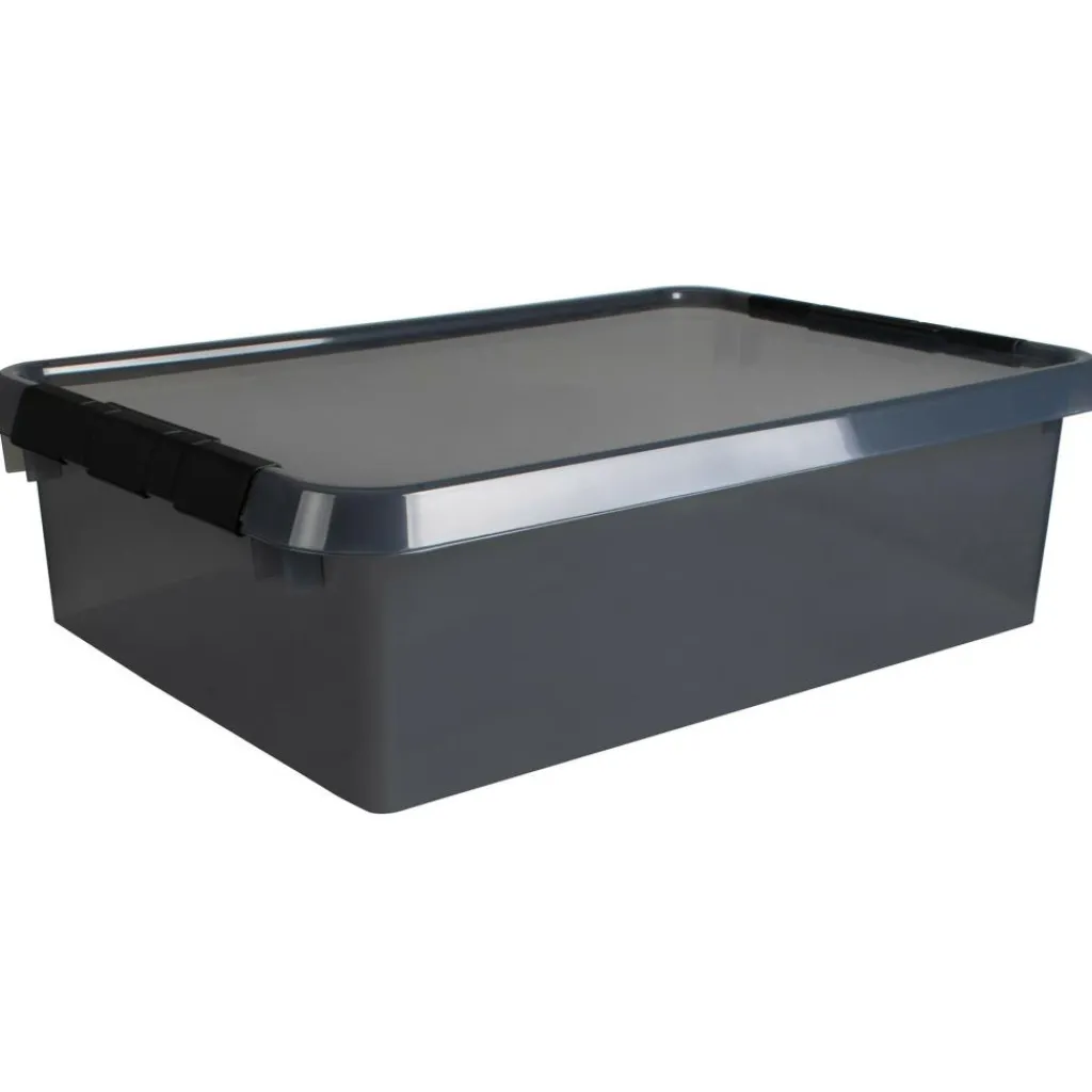 Sunware Comfort Line opbergbox 32 liter transparant grijs zwart< Opbergboxen & Kratten