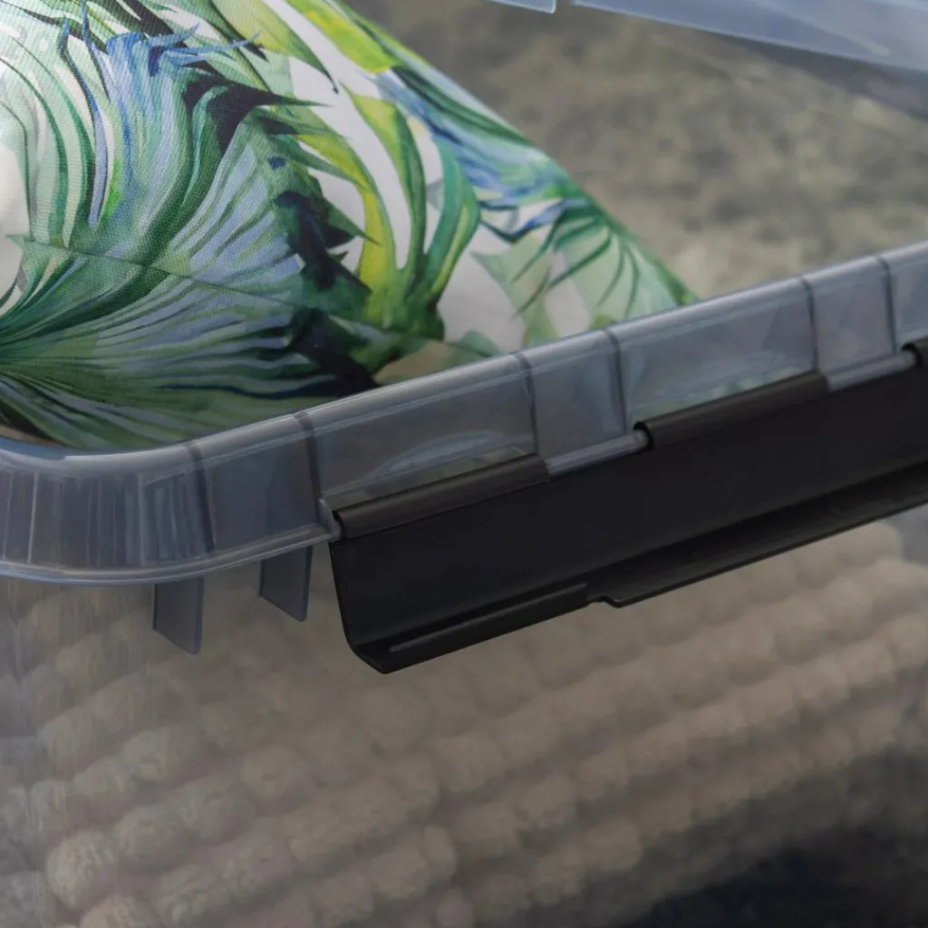 Sunware Comfort Line opbergbox 32 liter transparant grijs zwart< Opbergboxen & Kratten