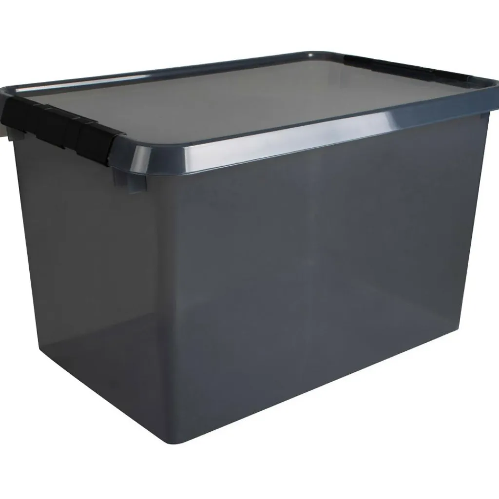 Sunware Comfort Line opbergbox 62 liter transparant grijs zwart< Opbergboxen & Kratten