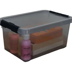 Sunware Comfort Line opbergbox 6 liter transparant grijs zwart< Opbergboxen & Kratten