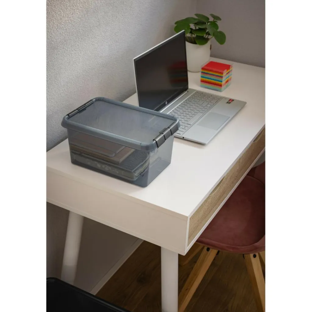 Sunware Comfort Line opbergbox 6 liter transparant grijs zwart< Opbergboxen & Kratten