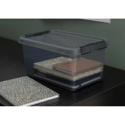 Sunware Comfort Line opbergbox 6 liter transparant grijs zwart< Opbergboxen & Kratten