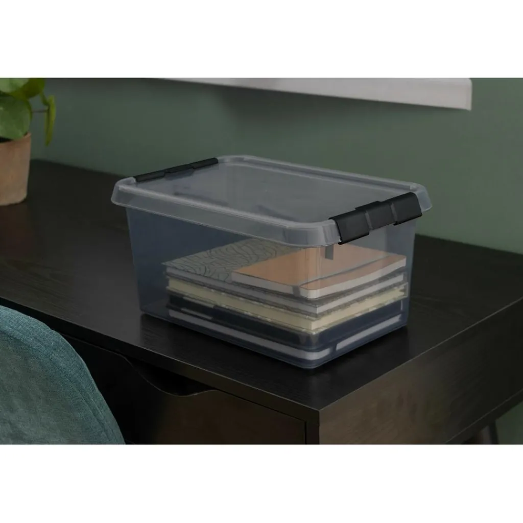 Sunware Comfort Line opbergbox 6 liter transparant grijs zwart< Opbergboxen & Kratten