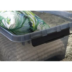 Sunware Comfort Line opbergbox 36 liter transparant grijs  zwart< Opbergboxen & Kratten