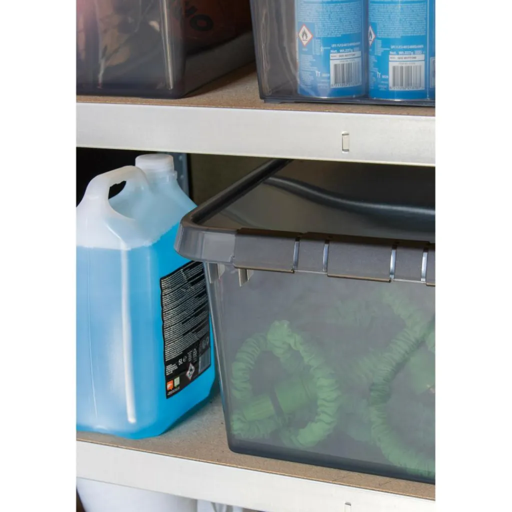 Sunware Comfort Line opbergbox 36 liter transparant grijs zwart< Opbergboxen & Kratten