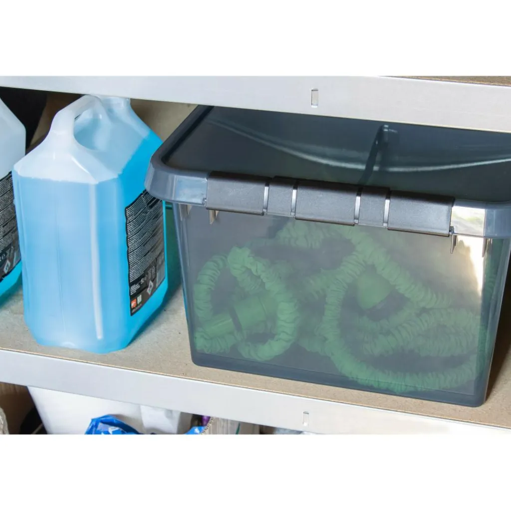 Sunware Comfort Line opbergbox 36 liter transparant grijs zwart< Opbergboxen & Kratten