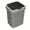 Sunware Delta prullenbak met klep 10 liter grijs zwart< Emmers & Bakken
