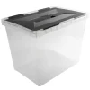 Opbergboxen & Kratten-Sunware Onyx opbergbox 40 liter transparant antraciet