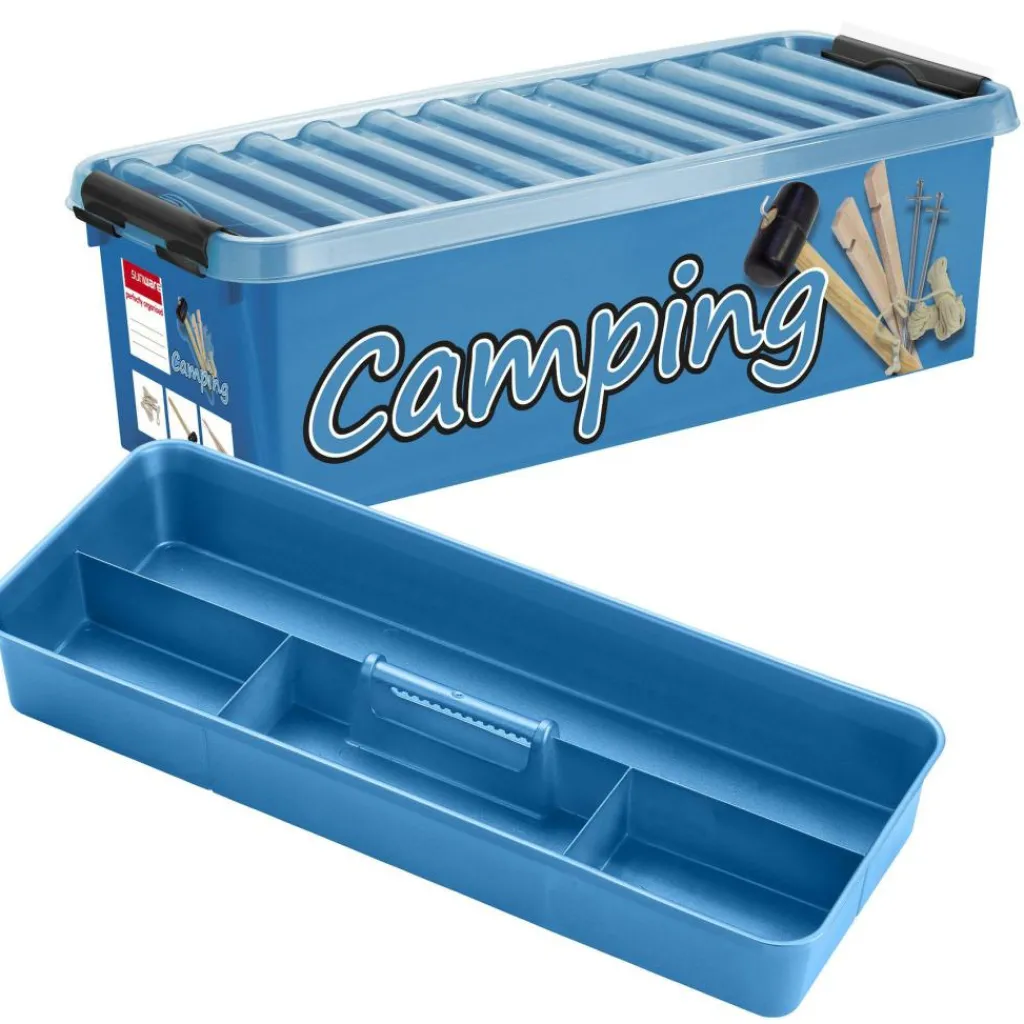 Sunware Q-Line Camping opbergbox 9,5 liter blauw< Opbergboxen & Kratten