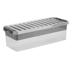 Opbergboxen & Kratten-Sunware Q-Line Multi opbergbox 9,5 liter transparant metaal
