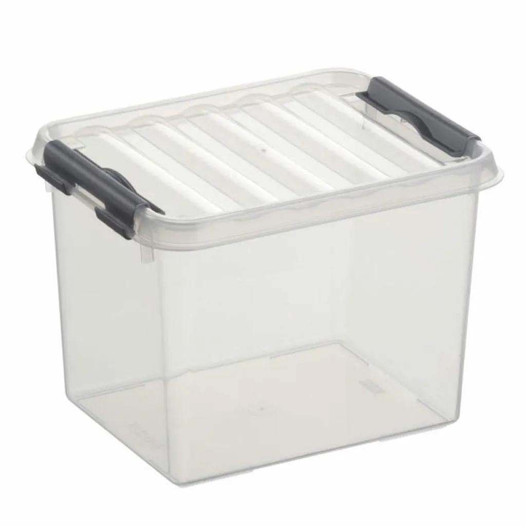 Opbergboxen & Kratten-Sunware Q-Line opbergbox 3 liter transparant metaal