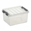 Opbergboxen & Kratten-Sunware Q-Line opbergbox 2 liter transparant metaal