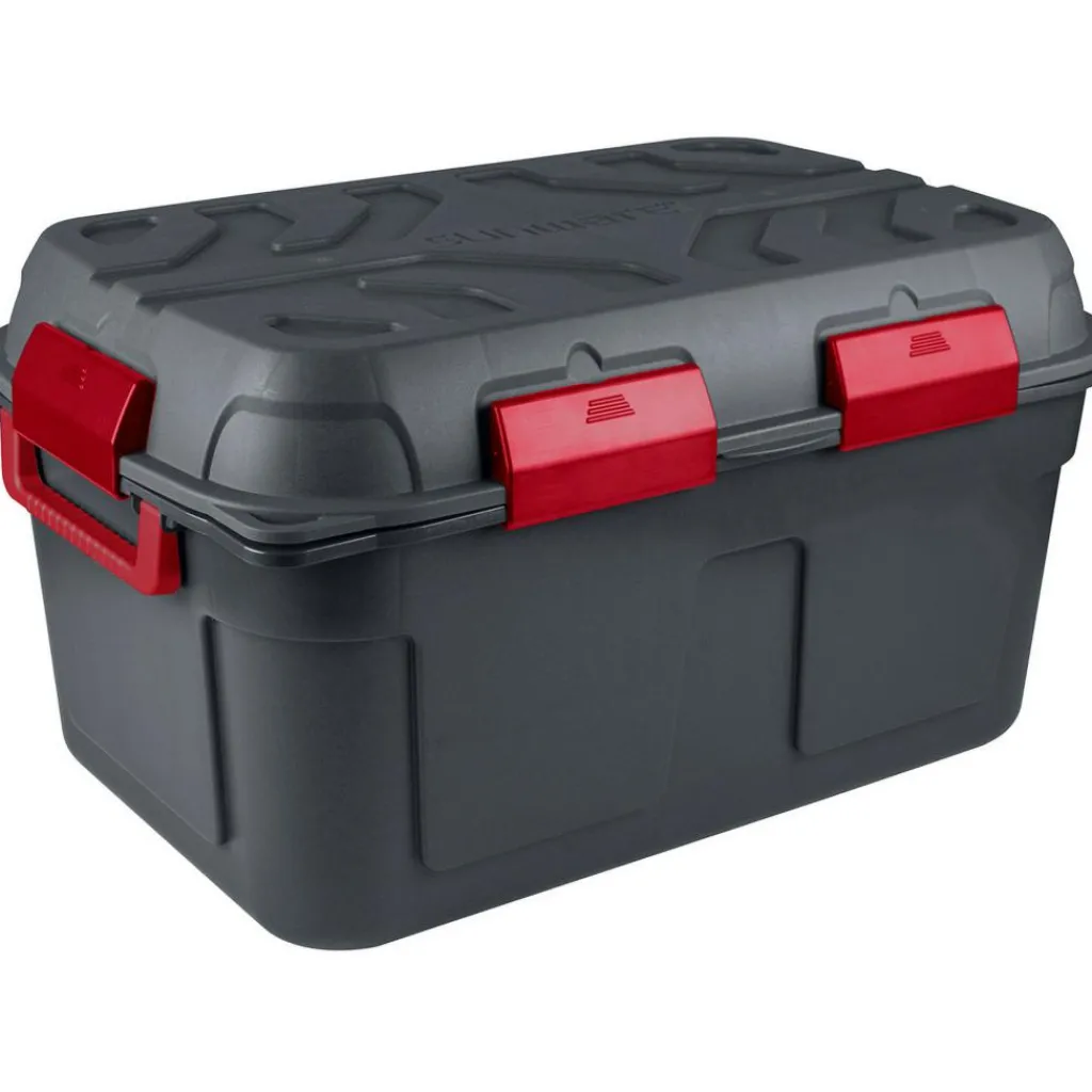 Sunware Q-line opbergbox 130 liter antraciet rood< Opbergboxen & Kratten