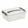 Sunware Q-Line opbergbox 4 liter transparant metaal< Opbergboxen & Kratten