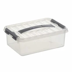 Sunware Q-Line opbergbox 4 liter transparant metaal< Opbergboxen & Kratten