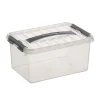 Opbergboxen & Kratten-Sunware Q-Line opbergbox 6 liter transparant metaal