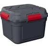 Sunware Q-line opbergbox 90 liter antraciet rood< Opbergboxen & Kratten