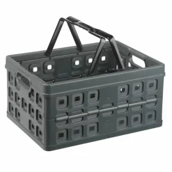 Opbergboxen & Kratten-Sunware Square Folda vouwkrat met handgreep 32 liter  antraciet