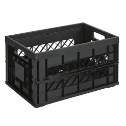 Sunware Square Heavy Duty vouwkrat 45 liter zwart< Opbergboxen & Kratten