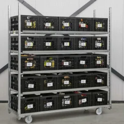 Sunware Square Heavy Duty vouwkrat 45 liter zwart< Opbergboxen & Kratten