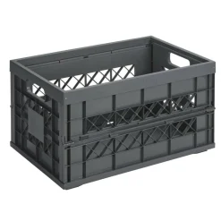 Opbergboxen & Kratten-Sunware Square Heavy Duty vouwkrat 45 liter antraciet