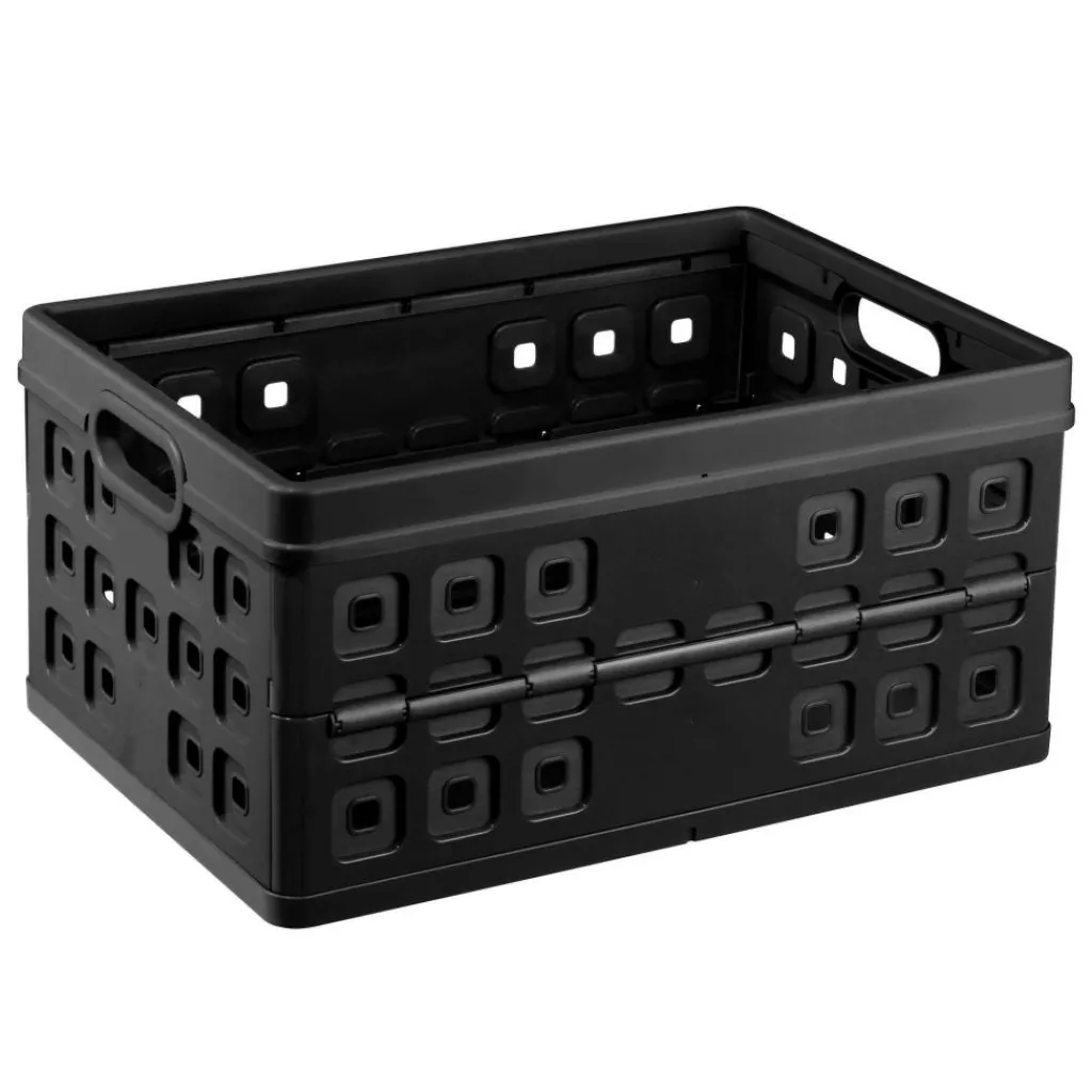 Opbergboxen & Kratten-Sunware Square vouwkrat 46 liter zwart